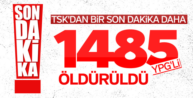 TSK: 1485 terörist etkisiz hale getirildi