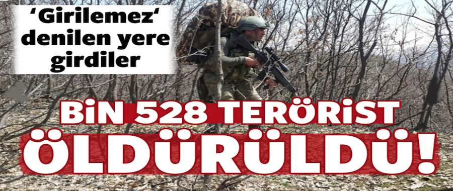 PKK'ya çok ağır darbe: 1528 terörist öldürüldü!