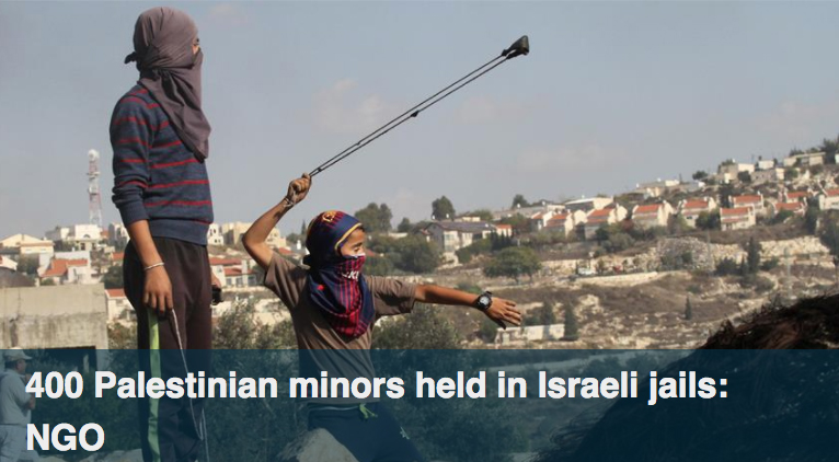 400 Palestinian minors held in Israeli jails: NGO