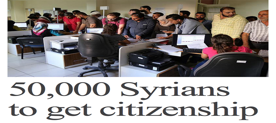 Turkey processing citizenship for 50,000 Syrians
