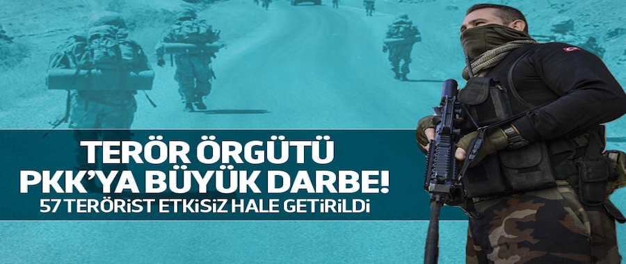 57 PKK'lı terörist gebertildi!..