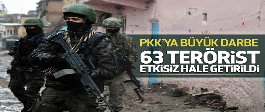 Hakkari Çukurca'da 63 terörist etkisiz hale getirildi!..