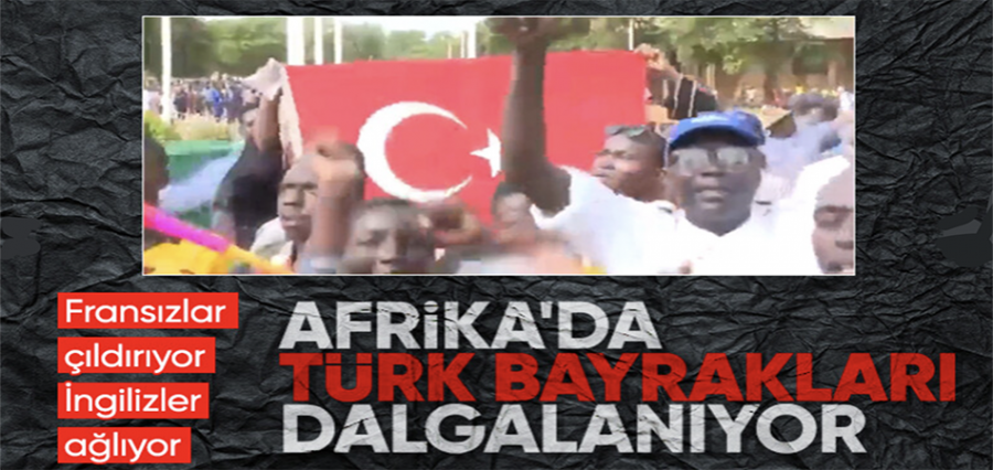 Nijer'de Fransa karşıtı göstericiler Türk bayrağı açtı