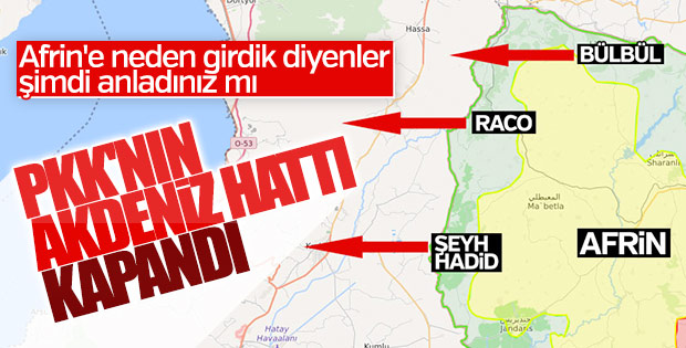 Zeytin Dalı PKK'nın Akdeniz planını bozdu!..