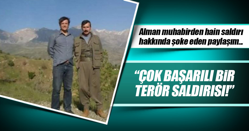Alman muhabirden PKK'yı öven tweet!..