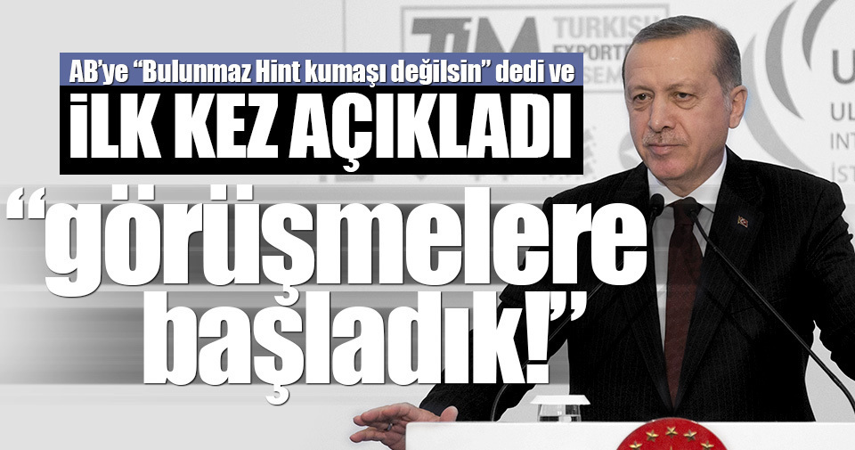Erdoğan: Alternatiflerle görüşmelere başladık