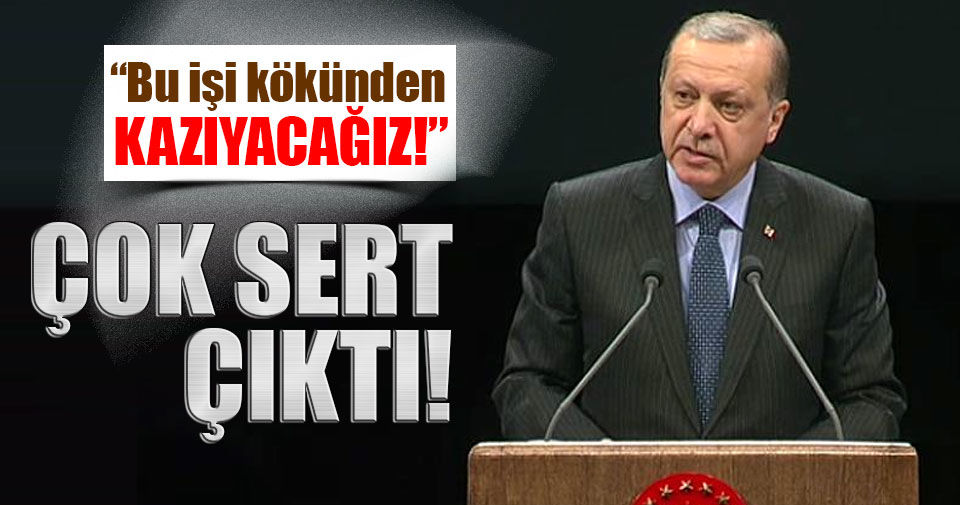 Cumhurbaşkanı Erdoğan: Bu işi kökünden kazıyacağız!..