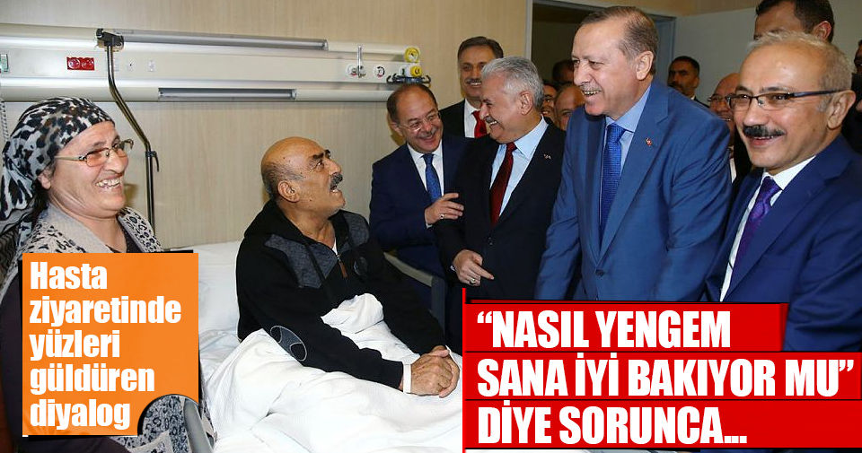 Cumhurbaşkanı Erdoğan, hasta ziyaretinde..