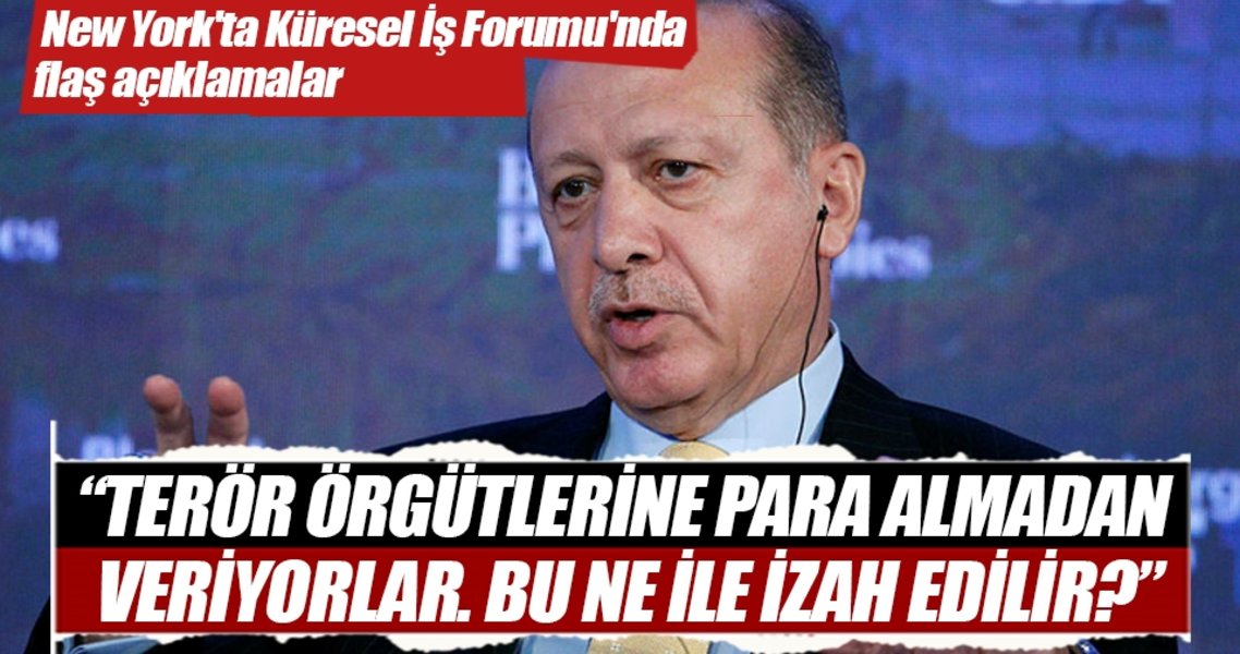 Cumhurbaşkanı Erdoğan: ''Terör örgütlerine bedava silah veriyorlar''