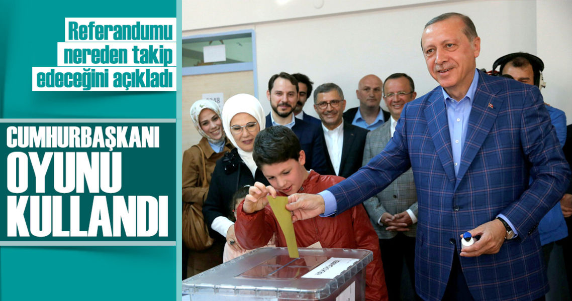 Cumhurbaşkanı Erdoğan oyunu torunu ile kullandı..