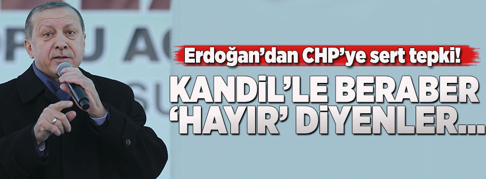 Erdoğan: Kandil'le beraber 'hayır' diyenler...