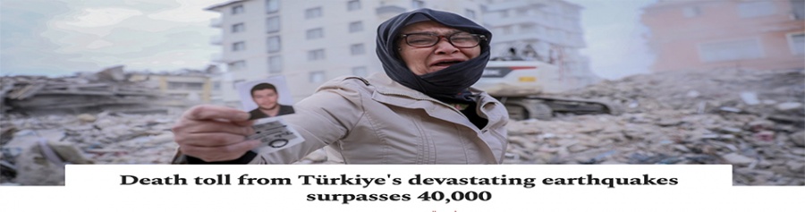 Death toll from Türkiye's devastating earthquakes surpasses 40,000