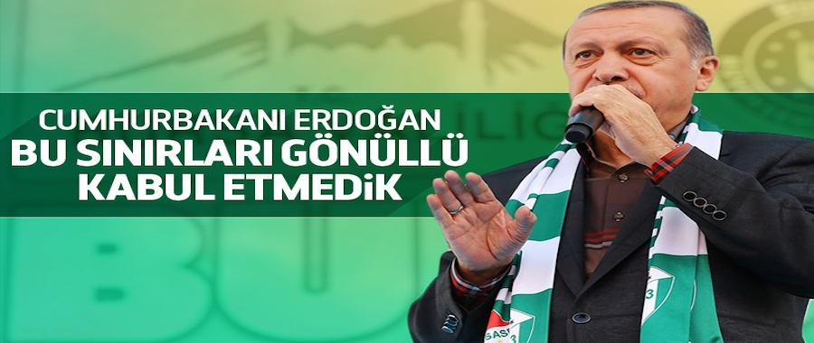 Cumhurbaşkanı Erdoğan: "BU SINIRLARI GÖNÜLLÜ KABUL ETMEDİK"