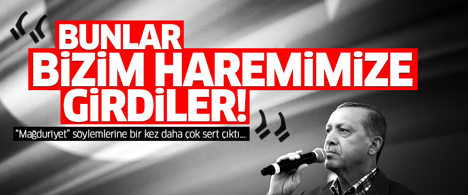 Erdoğan: Bunlar bizim haremimize girdiler!