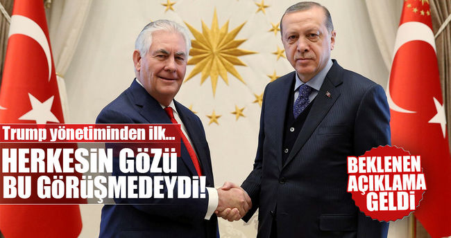 Cumhurbaşkanı Erdoğan, Tillerson'ı kabul etti