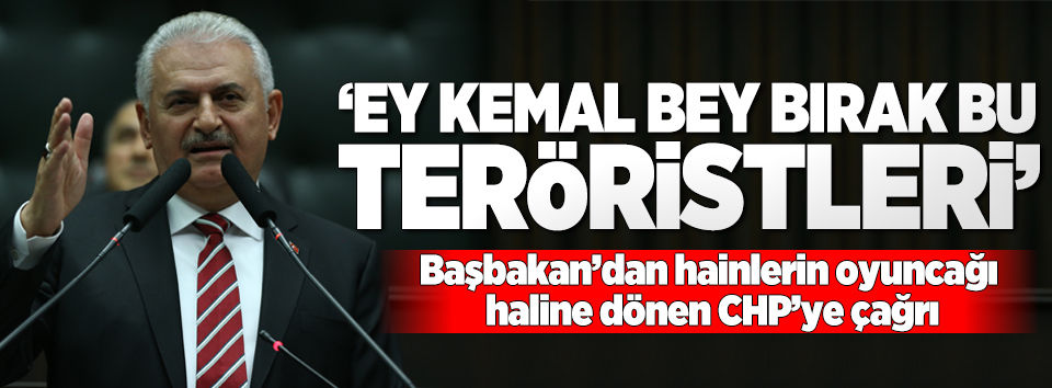 Başbakan Yıldırım: 'Ey Kemal Bey bırak bu terör örgütlerini' 