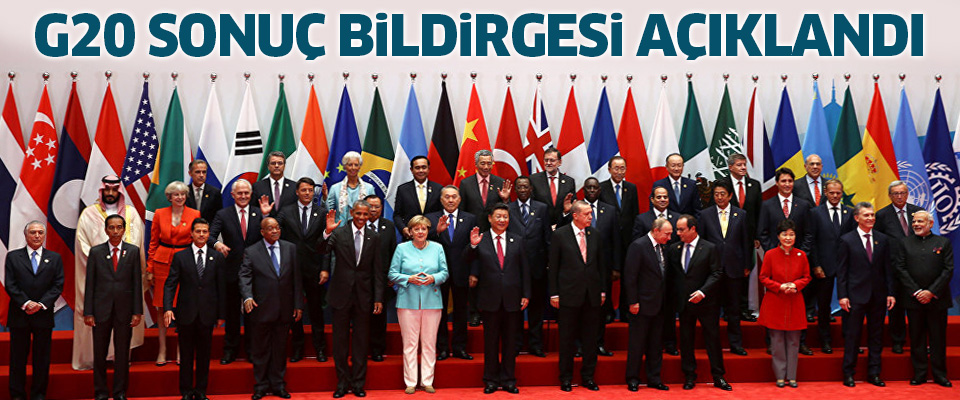 G20 Liderler Zirvesi'nin sonuç bildirgesi açıklandı