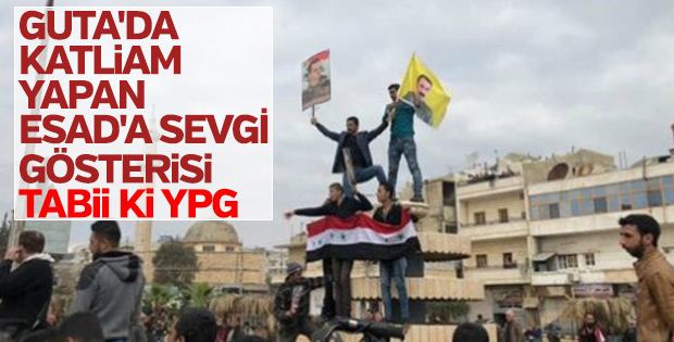 Esad'ın Guta Katliamına sevinen YPG'liler..