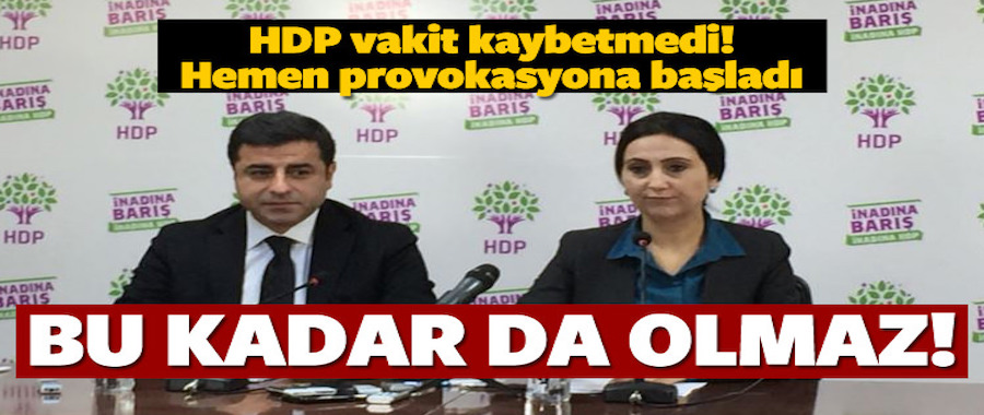 HDP'den anında provokasyon!..