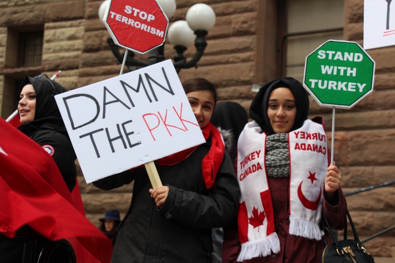 Toronto'da PKK terörüne lanet!..