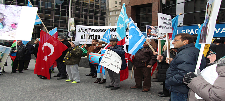 Kanada Türkmenlerinden Rusya protestosu