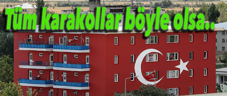 Emniyet binası Türk bayrağına boyandı..