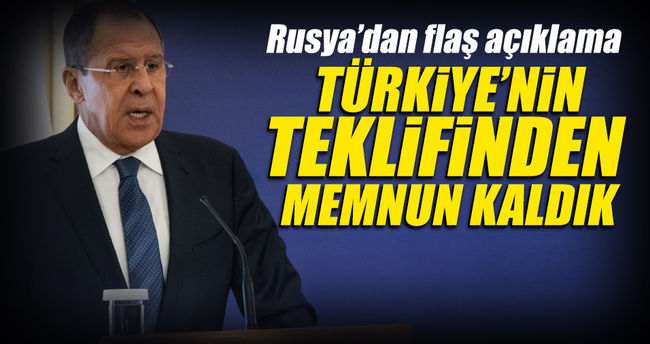 Rus Bakan Lavrov: Türkiye'nin teklifinden memnun kaldık