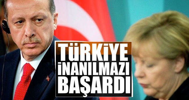 Merkel itiraf etti: ''Türkiye inanılmazı yapıyor''