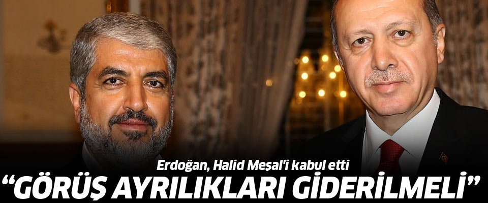 Erdoğan, Halid Meşal'i kabul etti