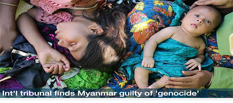 Int'l tribunal finds Myanmar guilty of 'genocide'