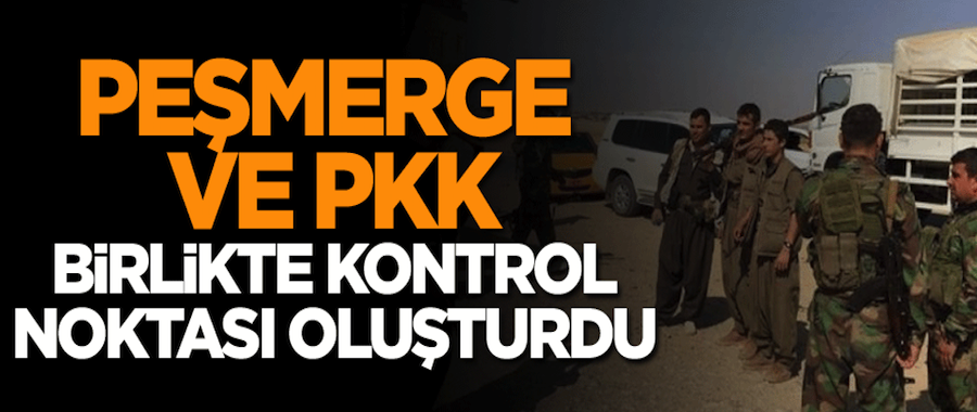 Peşmerge ve PKK birlikte kontrol noktası oluşturdu..