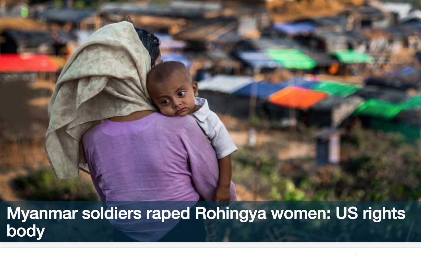 Myanmar soldiers raped Rohingya women: US rights body