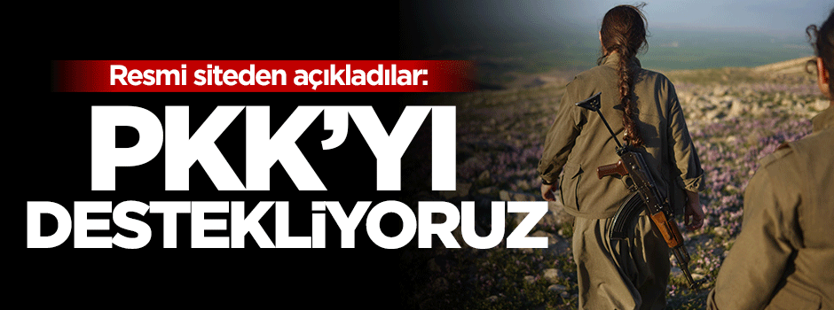 Resmi siteden açıklandı: PKK'yı destekliyorlar!