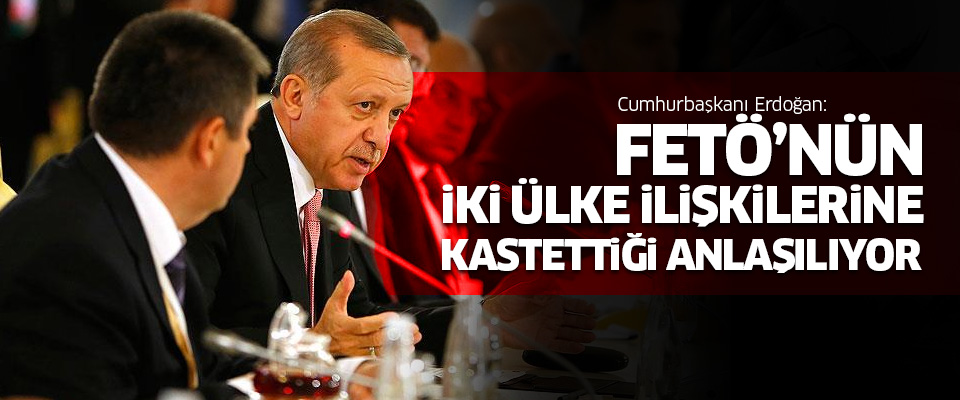 Erdoğan: FETÖ'nün iki ülke ilişkilerine kastettiği daha iyi anlaşılıyor