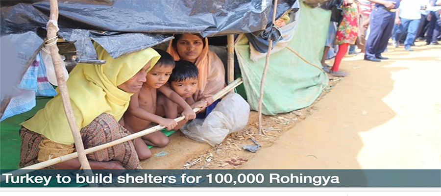 Turkey to build shelters for 100,000 Rohingya