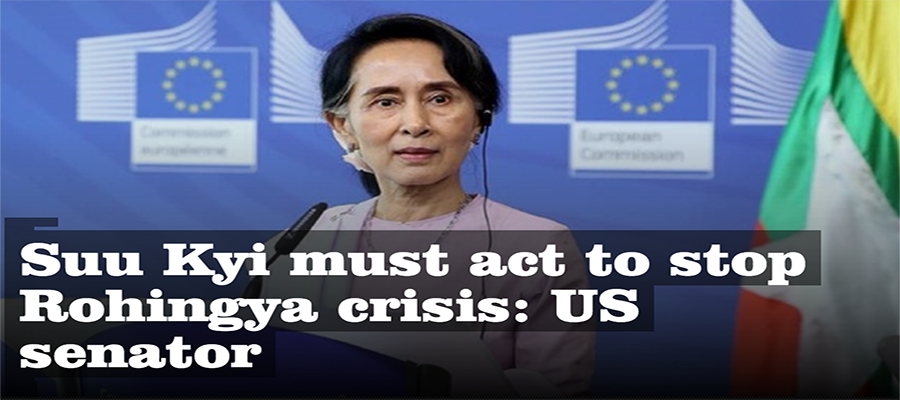 Suu Kyi must act to stop Rohingya crisis: US senator
