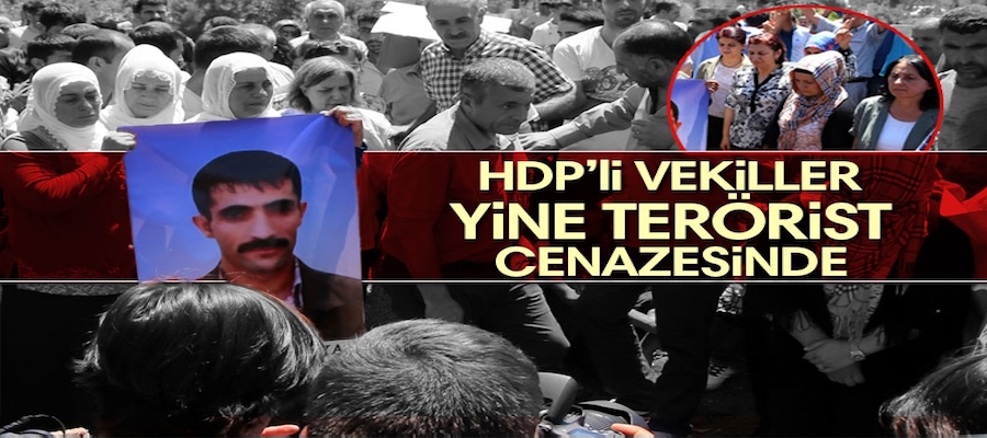 HDP miletvekilleri teröristin cenazesine katıldı