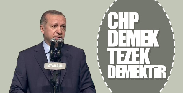 Cumhurbaşkanı Erdoğan'dan CHP'ye: ''Tezek Partisi''