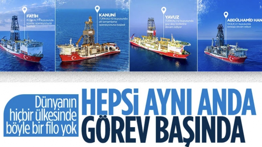 Türkiye'nin 4 sondaj gemisi göreve başladı