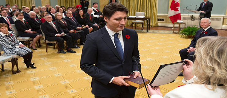 Trudeau yemin etti.. O artık Kanada Başbakanı..