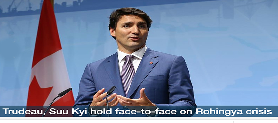 Trudeau, Suu Kyi hold face-to-face on Rohingya crisis