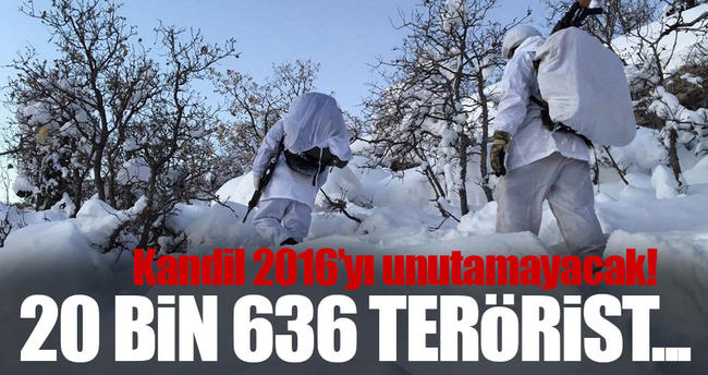TSK açıkladı: 20 bin 636 terörist ölü ya da sağ ele geçirildi!..