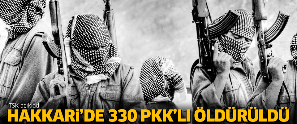 TSK: Hakkari’de 330 PKK'lı öldürüldü
