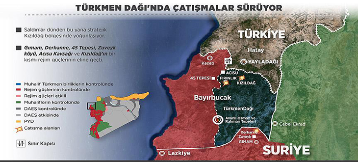 Türkmenlerin Esed güçlerine direnişi sürüyor