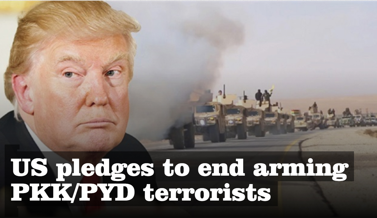 US pledges to end arming PKK/PYD terrorists