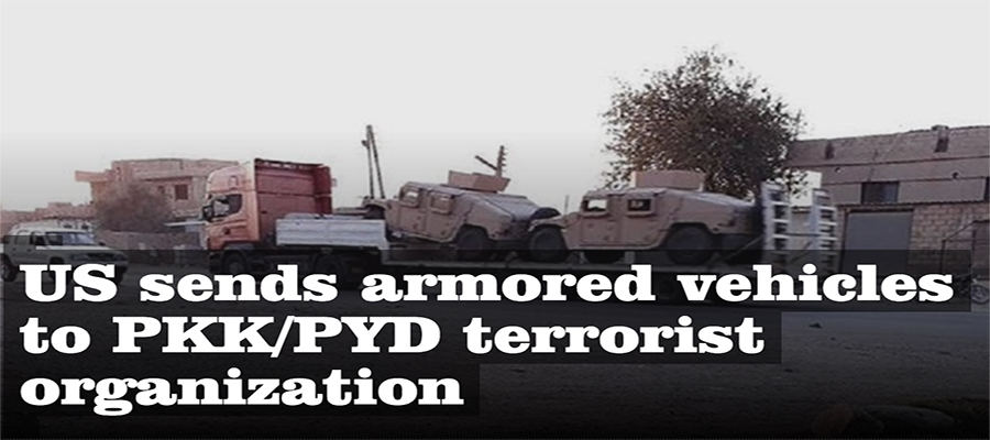 US sends armored vehicles to PKK/PYD terrorist organization