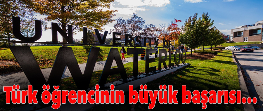 Waterloo Üniversitesi'nden Türk öğrenciye teşekkür mektubu..