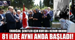 Cumhurbaşkanı Erdoğan, 15 Temmuz şehitliğinde Kur'an okudu!