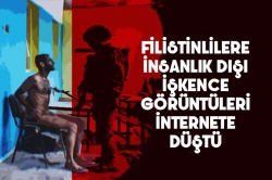 İsrailli gardiyanların Filistinlilere yaptığı insanlık dışı işkence görüntüsü sosyal medyaya düştü