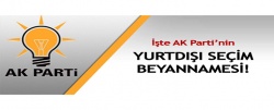 İşte AK Parti'nin yurtdışı seçim beyannamesi...